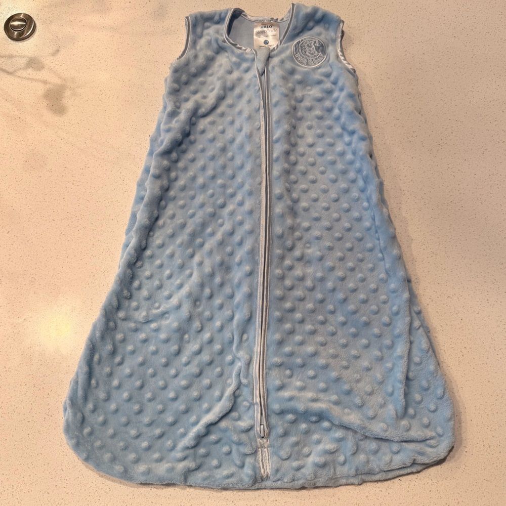HALO SleepSack Comfycubs Swaddle Bundle Baby Minky Infant Blue Red 0-6 Months
